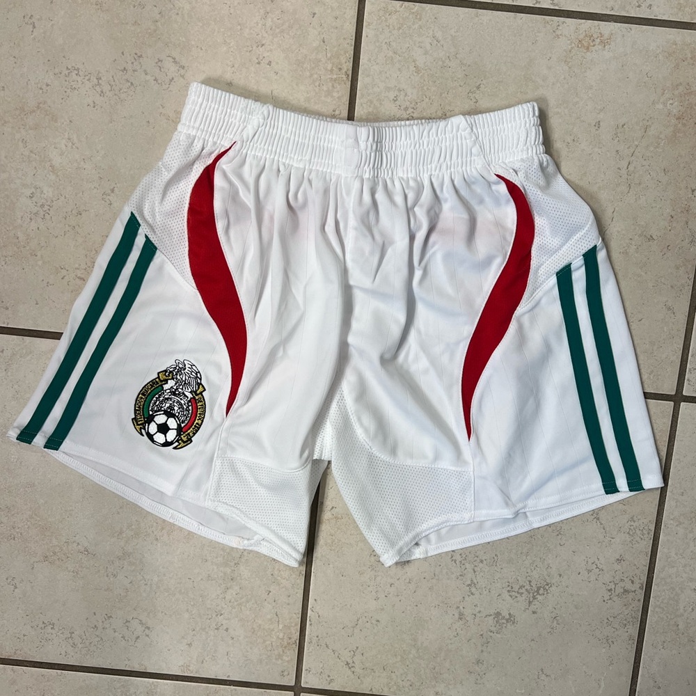 federacion mexicana de futbol youth medium soccer shorts